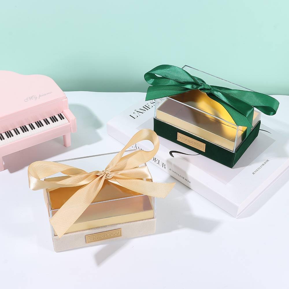 Topbeauty Bow Present Box, กล่องของขวัญมือแต่งงานโปร่งใสอะคริลิค, กล่องของขวัญวันวาเลนไทน์หรูหราเบาๆ - รูปที่ 7