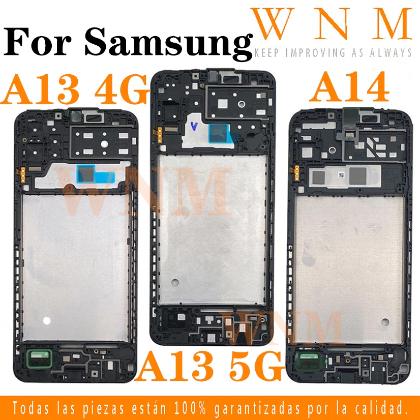 กรอบกลางสําหรับ Samsung Galaxy A13 A14 4G 5G LCD กรอบกลางฝาครอบแผ่น Bezel เปลี่ยนชิ้นส่วน