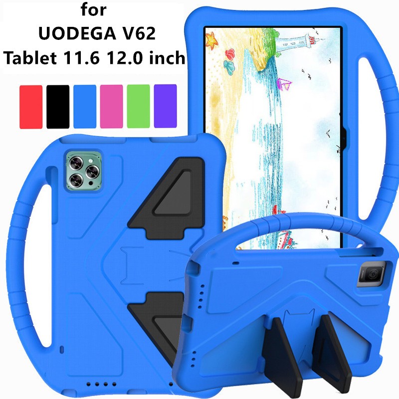 for UODEGA V62 Tablet 11.6 12.0 Inch Case EVA Portable Shockproof Kids Safe Handle Stand Shockproof 