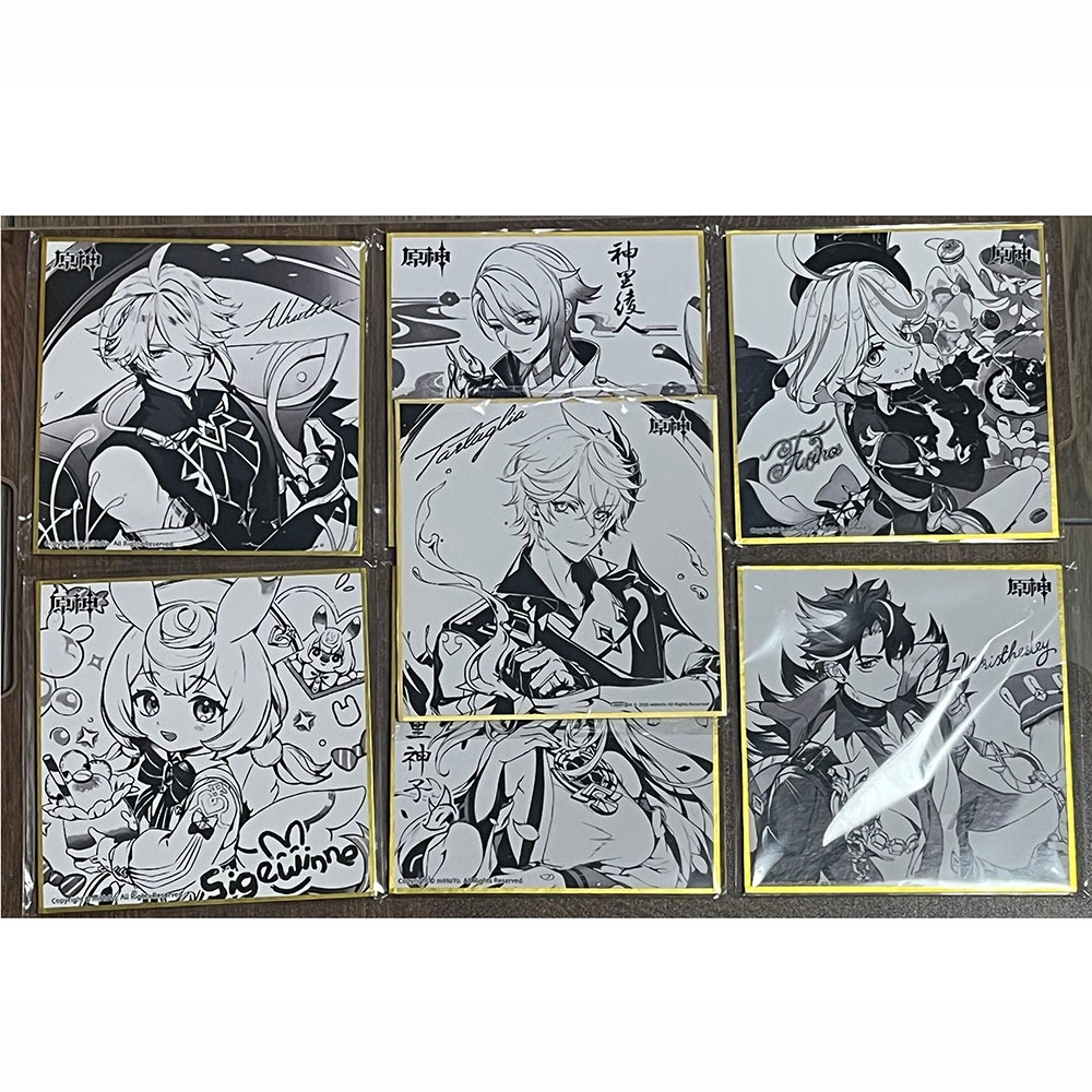Unofficial Genshin Impact Merch บอร์ดสี Alhaitham Furina Ayato Sigwinne Wriothesley Yae Miko Tartaglia (ไม่ใช่อย่างเป็นทางการ)