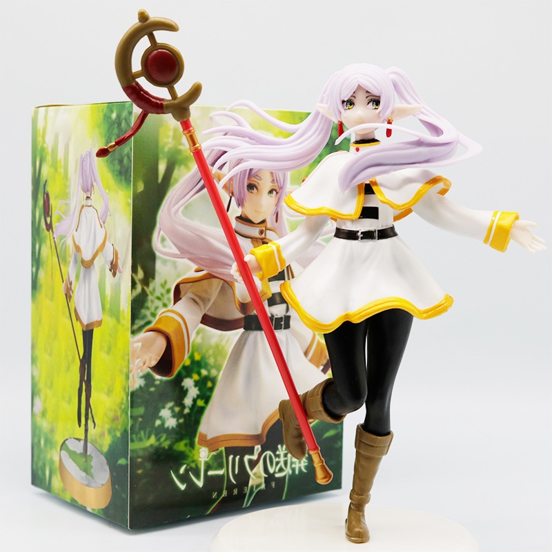20ซม.อะนิเมะfrieren: Beyond Journeys EndรูปCombat Frieren Fern Elezen Elfตกแต่งรถPVC Action Figuresต