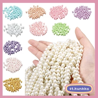 50-100ชิ้น4 6 8แก้วจําลองมุกลูกปัดสร้อยคอสร้อยข้อมือ ทําเอง
