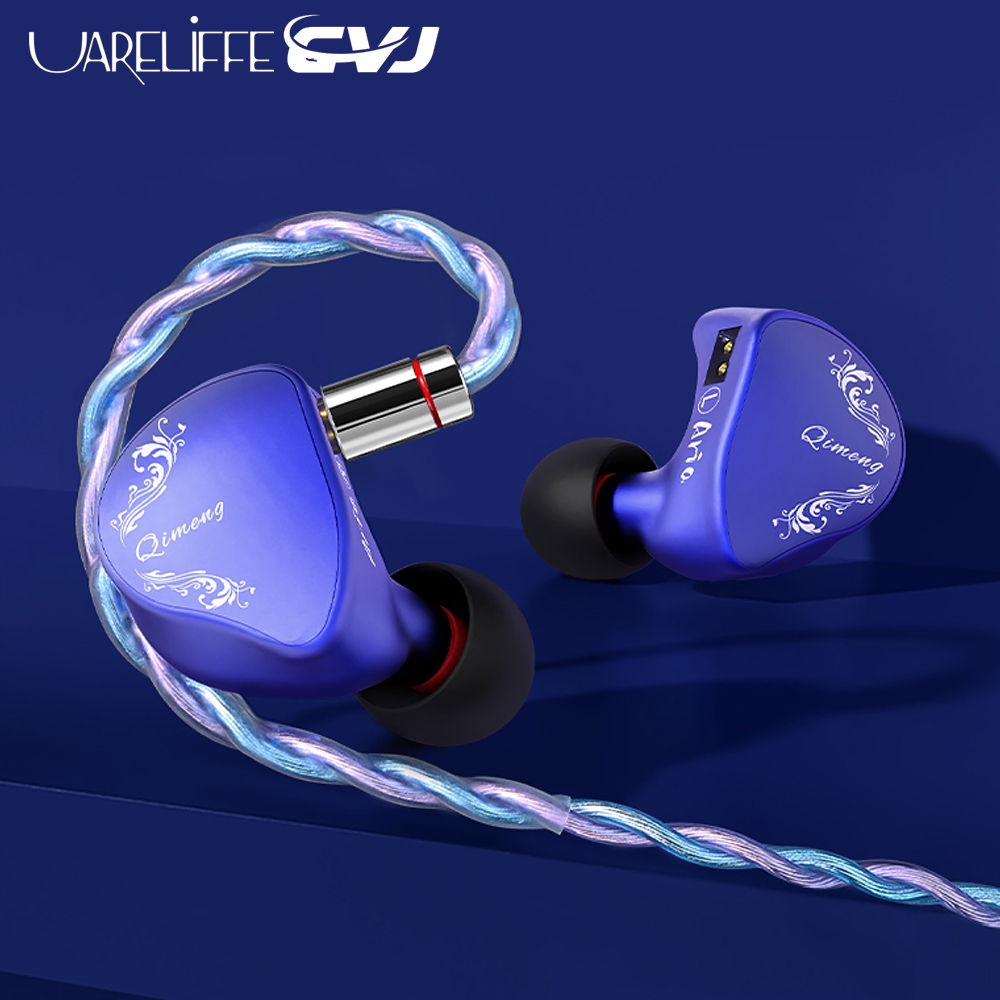 Uareliffe CVJ Aria ชุดหูฟังเพลงไฮไฟพร้อมหัวฉีดปรับแต่งมืออาชีพหูฟังชนิดใส่ในหูเบสที่ดีปลั๊ก 3.5 + 4.