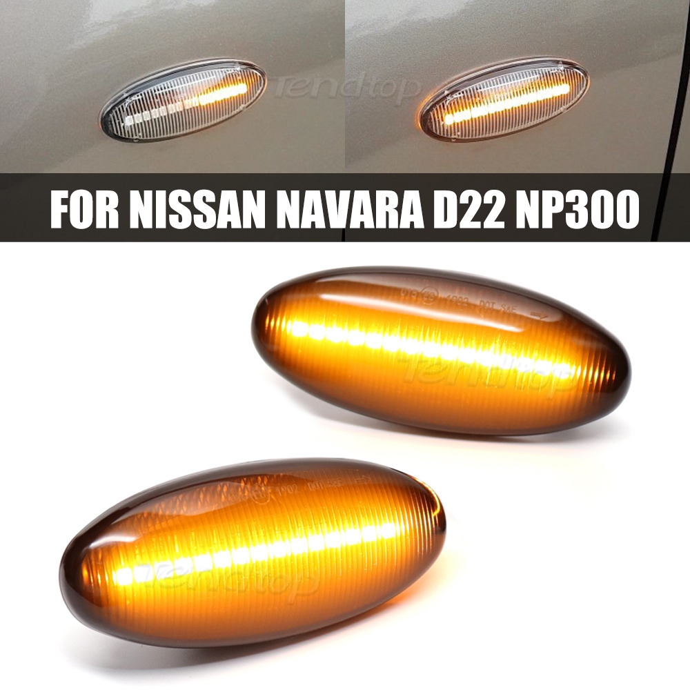 2 ชิ้น  สําหรับ Nissan Navara D22 NP300 1998-2005 Datsun Frontier Fiera PickUp Terrano Skystar รถด้านข้าง Marker โคมไฟตัวบ่งชี้ Repeater Light