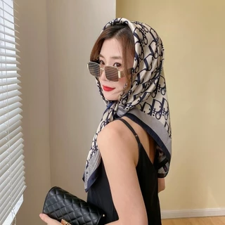 90 ซม.Headscarf.Shawl เข็มขัดเลียนแบบผ้าไหมผ้าพันคอสแควร์ 90x90 ซม.สําหรับผู้หญิงและผู้ชาย B106