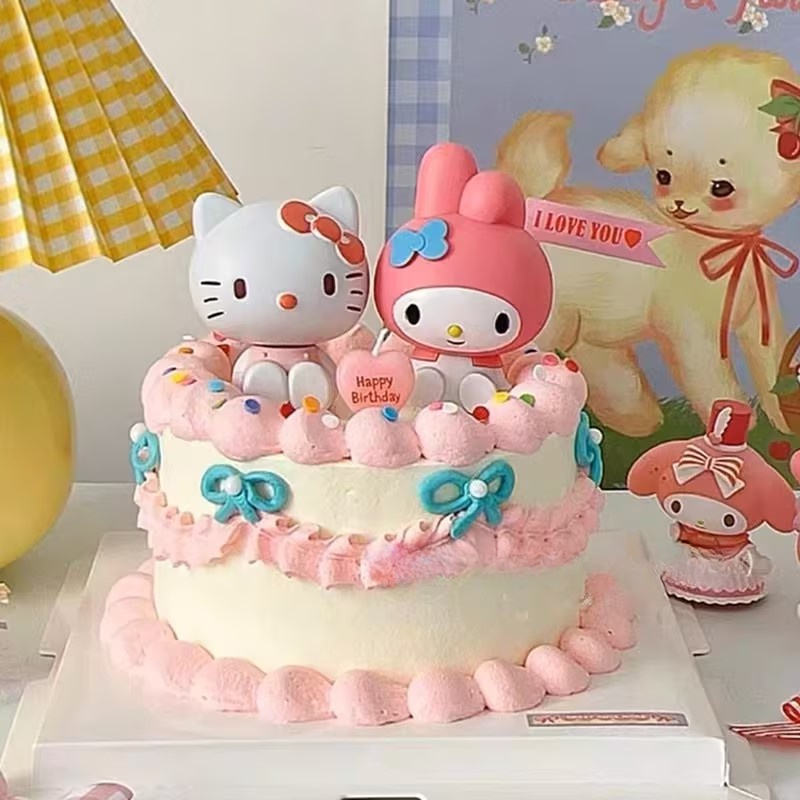 เครื่องประดับเค้กเมโลดี้ Kuromi Osmanthus วันเกิด HelloKitty Katie ตกแต่งเบเกอรี่ Plugin