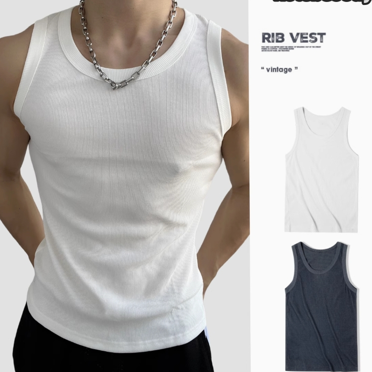 เสื้อกั๊กกีฬาผู้ชายสไตล์มินิมอลและระบายอากาศได้สไตล์เกาหลี