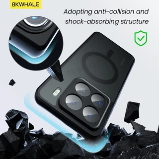 BKWHALE เคสโทรศัพท์แม่เหล็กสําหรับXiaomi Mi 17T 15T 15 17 Pro Max 13 14 Ultra 13T 14T Poco F8 Pro F7 Ultra X8 X7 X6 Pro F6 Pro M8 M7 Pro C85 โปร่งแสงปกหลัง
