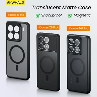 BKWHALE เคสโทรศัพท์แม่เหล็กสําหรับXiaomi Mi 17T 15T 15 17 Pro Max 13 14 Ultra 13T 14T Poco F8 Pro F7 Ultra X8 X7 X6 Pro F6 Pro M8 M7 Pro C85 โปร่งแสงปกหลัง