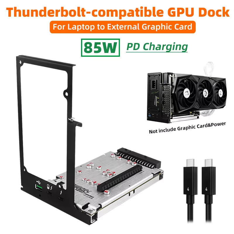 Th3p4g3 85W PD ชาร์จ Thunderbolt-เข้ากันได้กับ GPU Dock สําหรับแล็ปท็อปโน้ตบุ๊คภายนอกกราฟิกการ์ด 40G
