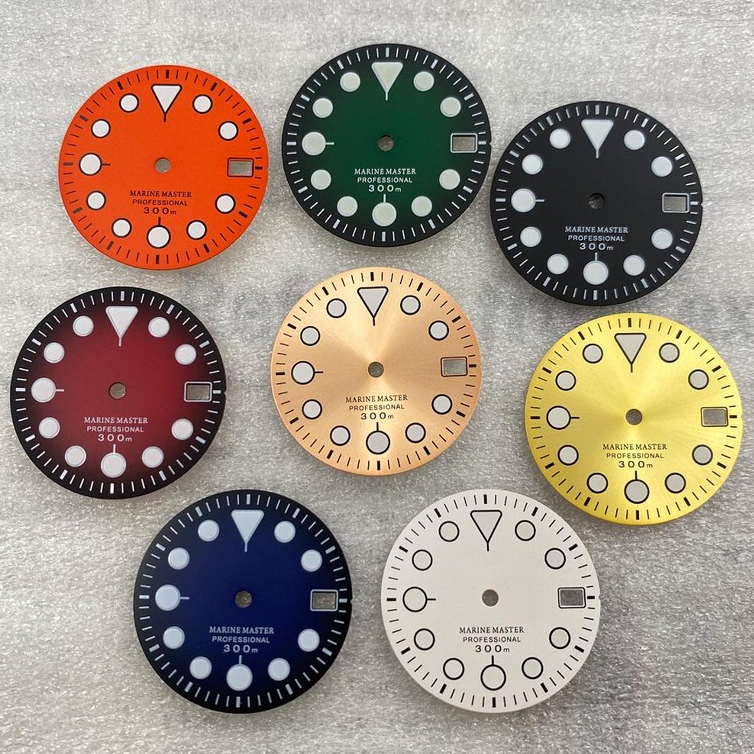 ใหม่ Retro NH35 Dial Surface ดัดแปลงนาฬิกาอุปกรณ์เสริมสีเขียว Luminous เหมาะสําหรับ NH36 การเคลื่อนไหวพื้นผิว