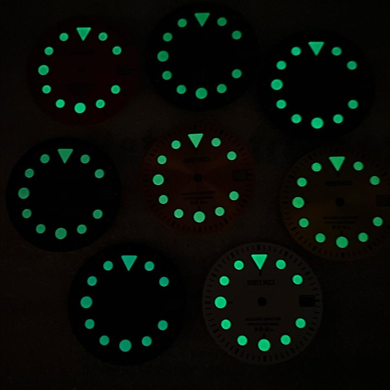 ใหม่ Retro NH35 Dial Surface ดัดแปลงนาฬิกาอุปกรณ์เสริมสีเขียว Luminous เหมาะสําหรับ NH36 การเคลื่อนไหวพื้นผิว