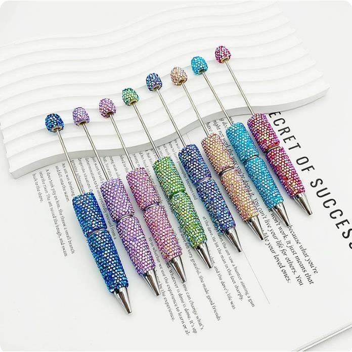 ปากกาลูกปัด DIY เพชรเต็มสีสันสดใส