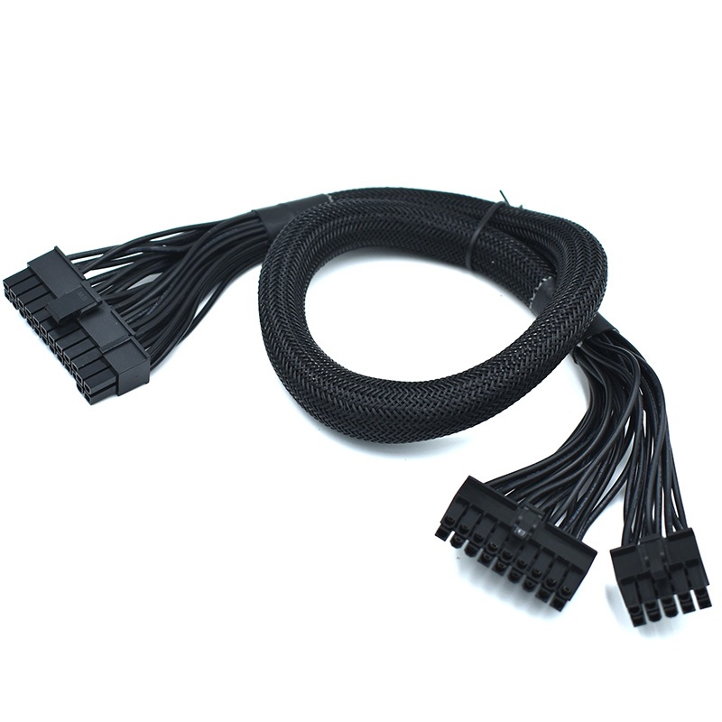 18 Pin + 10 Pin ถึง 24 Pin ATX PSU Power Adapter Sleeved สําหรับ ASUS ROG THOR 1200W 1000W 850W