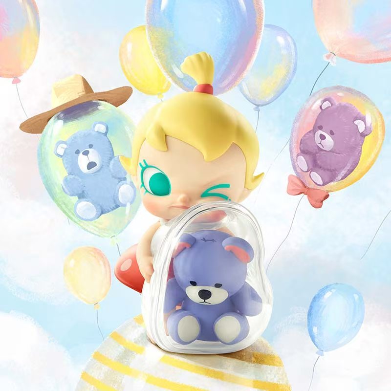 ของแท้ POPMART BABY MOLLY Hug Exploration Plan Series Figure-Made Mystery Box Decorative