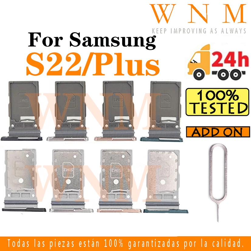 ใหม่สําหรับ Samsung Galaxy S22 Plus S22+ SM-901 SM-906 ซิมการ์ดถาดซิมการ์ดผู้ถือ Card Holder Reader 