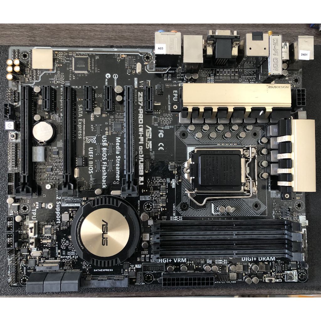 Asus Z97-PRO (Wi-Fi AC) เมนบอร์ด ATX LGA1150 DDR3 Intel Z97 พร้อมโล่ I/O