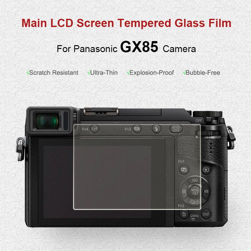 ตัวป้องกันหน้าจอกล้องสําหรับ Panasonic GX85 GX8 G100 GX9 กระจกนิรภัยฟิล์ม LCD