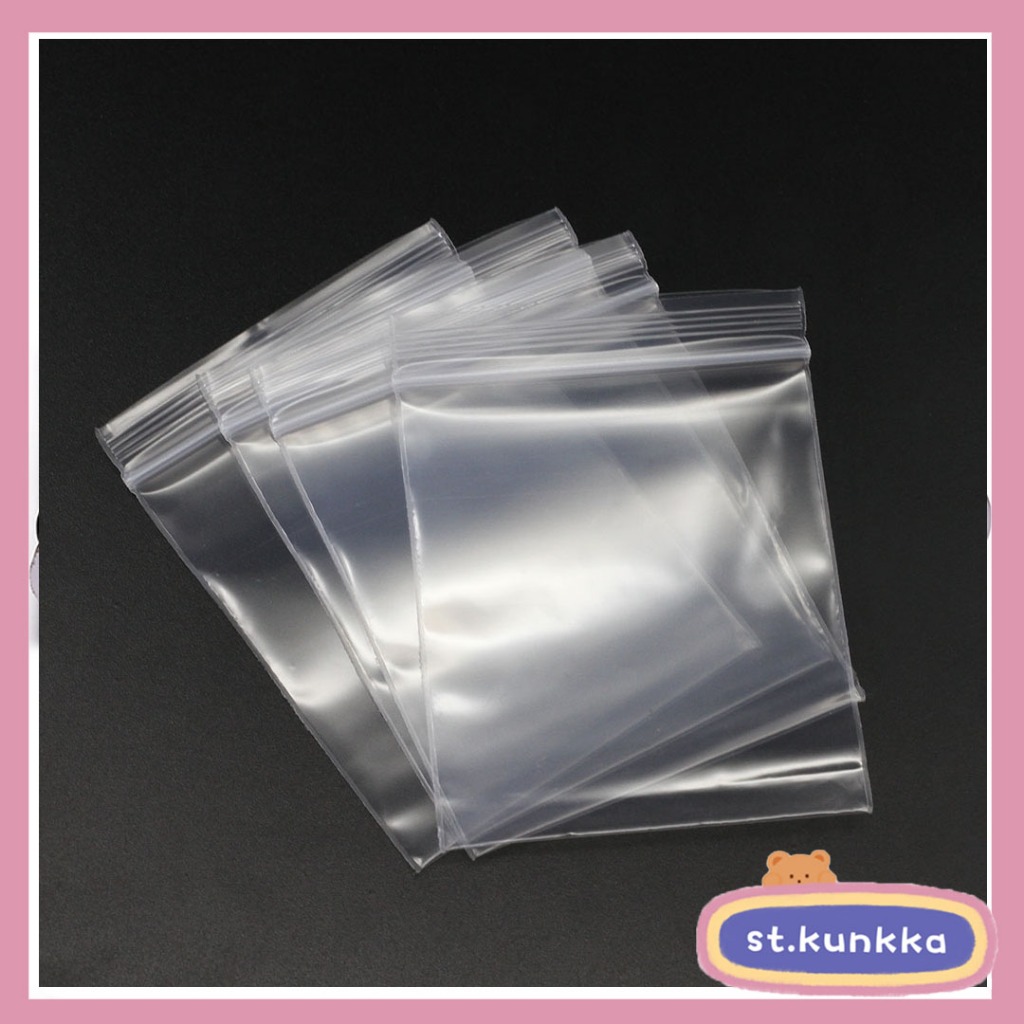 St.kunkka ถุงซิปล็อค พลาสติกใส แบบหนา สําหรับใส่อาหาร เครื่องประดับ 50-100 ชิ้น