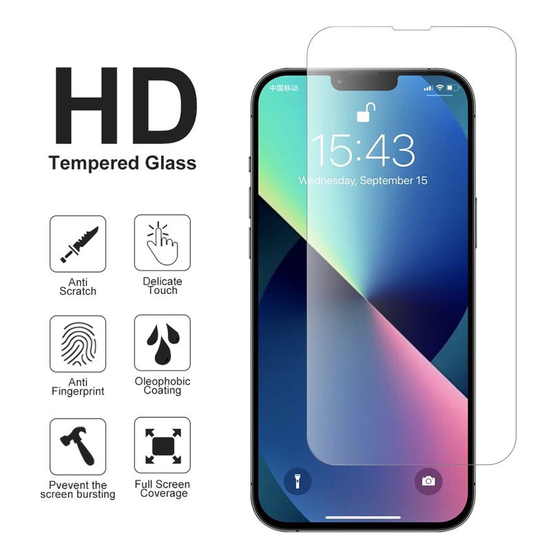 Hd ฟิล์มกระจกนิรภัย 0.3 มม.2.5D iPhone ฟิล์มป้องกัน iPhone 6 6S 7 8 Plus X XS Max XR SE 2020 11 12 13 14 15 16 Pro Max 16 15 14Plusคลุมทั้งหมด