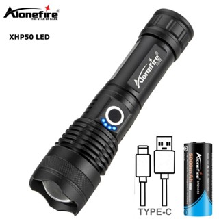Alonefire H002 XHP50 ไฟฉาย LED แข็งแรงที่สุด USB ซูมไฟฉายแบบ…