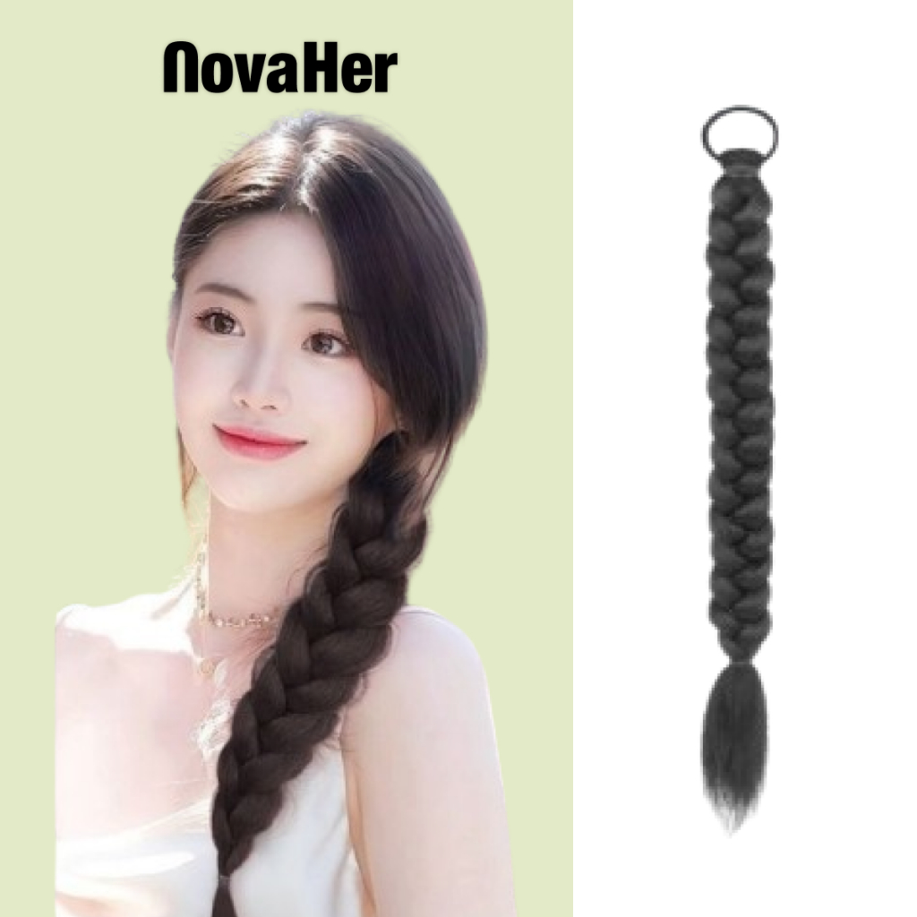 วิกผมหางม้าถักเปีย เส้นใยสังเคราะห์ 45 ซม. สำห รับต่อยมวย