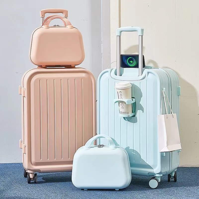 กระเป๋าเดินทาง 20นิ้ว กระเป๋าเดินทางล้อลาก 26นิ้ว ชาร์จ USB น้ำหนักเบา Baggage Luggage