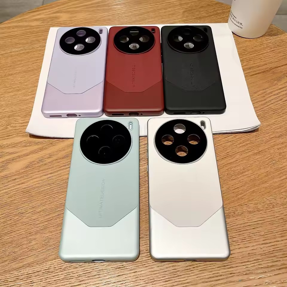 กันกระแทกลิ้นจี่หนัง Hard Case สําหรับ Vivo X100S Ultra X100 Ultra X200 X100 Pro Mini ปลอกผิวรู้สึก 