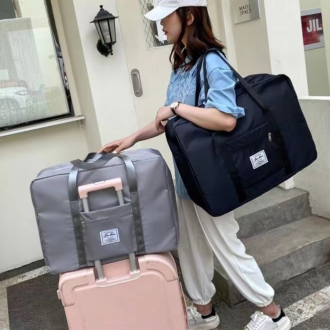 สไตล์เกาหลี กระเป๋าขนาดใหญ่สำหรับเดินทาง กันน้ํา สะดวกในการพกพา กระเป๋าเดินทางกีฬา
