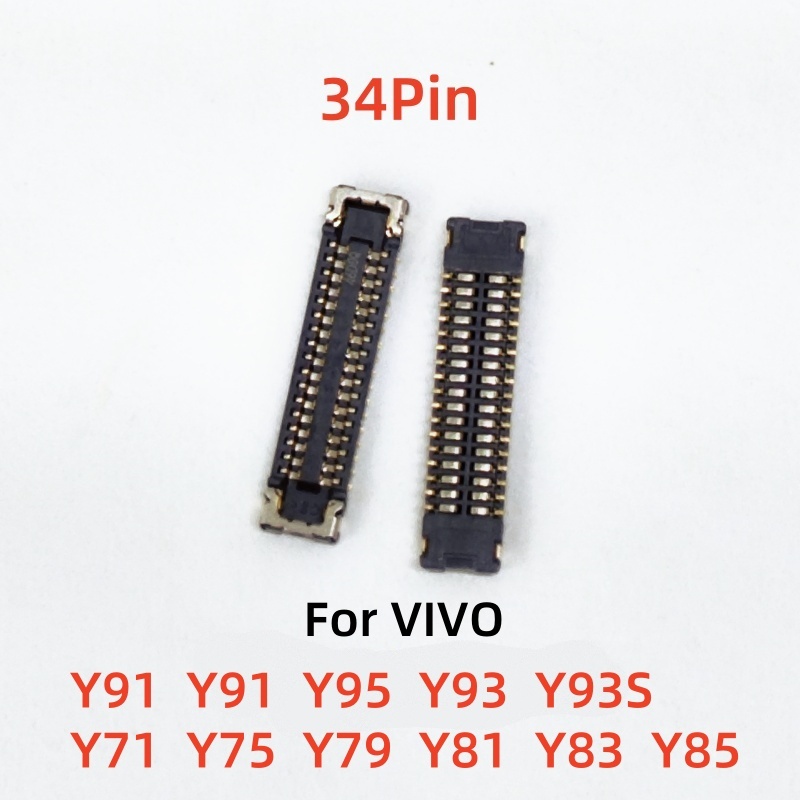 5-10 ชิ้นจอแสดงผล LCD Screen Connector MainBoard FPC สําหรับ Vivo Y91 Y91 Y95 Y93 Y93S Y71 Y75 Y79 Y81 Y83 Y85 ปลั๊กบนบอร์ดอะไหล่ 34Pin