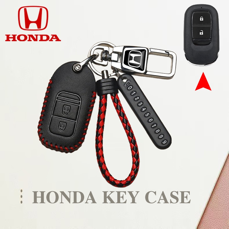 Honda city Key Cover Honda HR-V Key Case เหมาะสําหรับ Honda city/HR-V ของแท้หนัง Remote Key Case