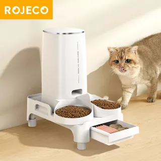 Rojeco แมวป้อนอัตโนมัติขาตั้งยกสูงเหมาะสําหรับเดี่ยว/คู่ Feeders ขาตั้งความสูงวงเล็บสุนัขสัตว์เลี้ยงอุปกรณ์