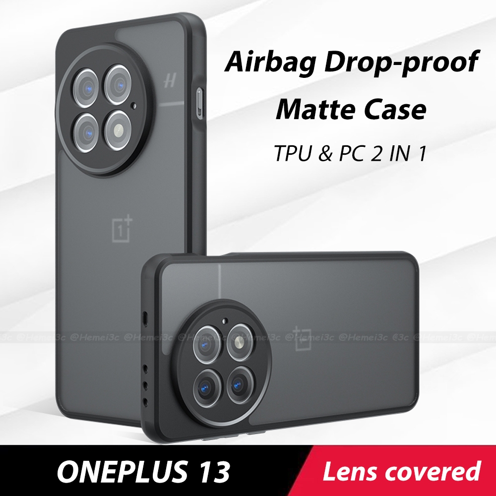 สําหรับ OnePlus13 OnePlus 13 13R R ปลอกไม่มีสีเหลือง Matte โปร่งใส Hard อะคริลิคเคสโทรศัพท์ฝาครอบ