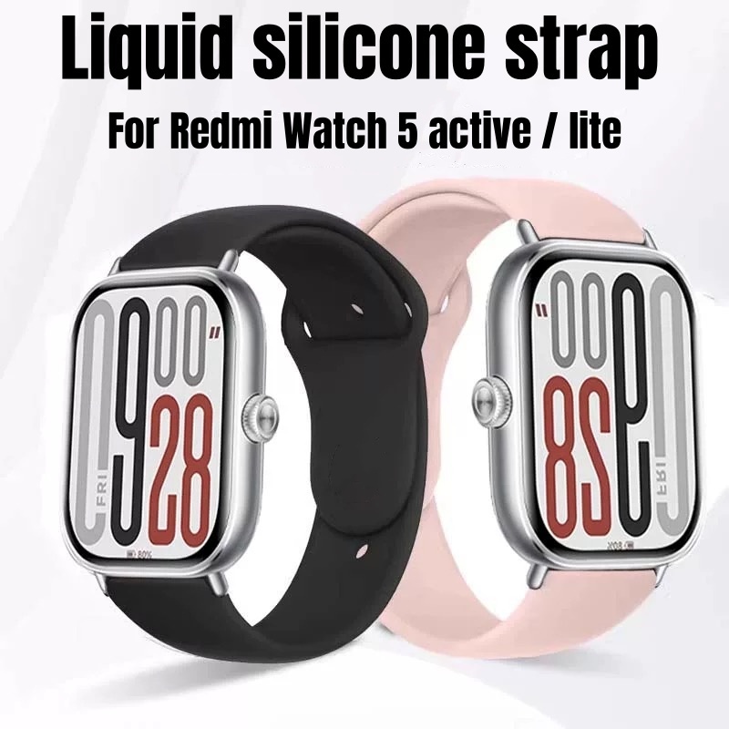 Redmi watch 5 active strap ซิลิโคนเหลวเจลสําหรับ Xiaomi Redmi watch 5 22mm Skin friendly soft เปลี่ยนสร้อยข้อมือสําหรับ Redmi watch 5 lite อุปกรณ์เสริมกีฬา band
