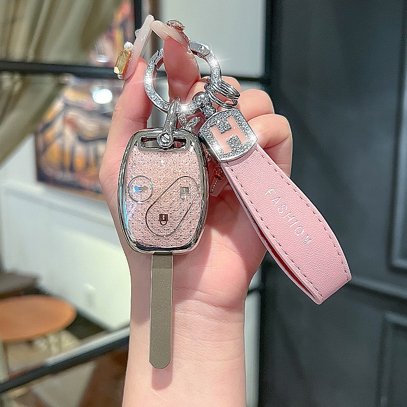 TPU เคสกุญแจรีโมทรถยนต์ 2 3 ปุ่ม สําหรับ Honda Accord Civic CRV Jazz City Pilot ของแต่งรถยนต์ พวงกุญแจ - รูปที่ 6