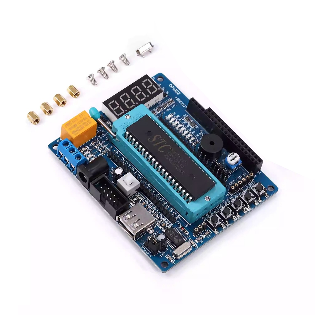 51 Microcontroller Development Board STC89C52 ระบบขนาดเล็ก C51 การเรียนรู้การเขียนโปรแกรมทดลองสมาร์ทรถควบคุม Board – โปรปัง