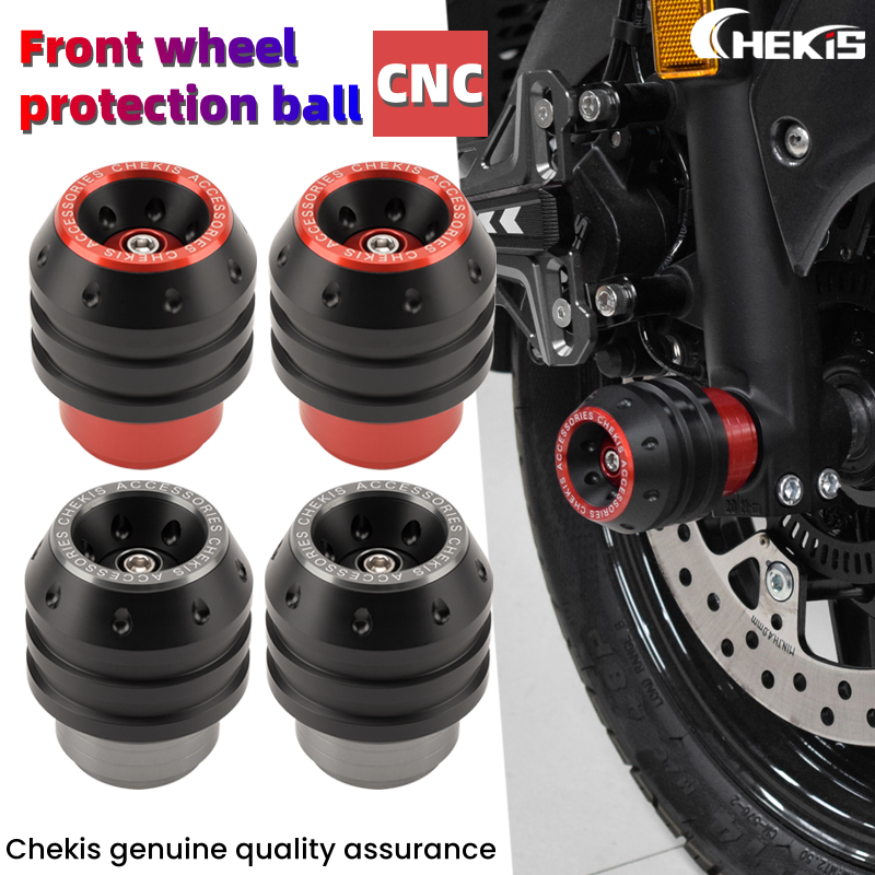 Chekis สําหรับ ZONTES 368G 368K 368E 350D 350E 350M ลูกบอลป้องกันการตกของล้อหน้าแบบดัดแปลงพร้อมตัวยึดกันกระแทกด้านหน้า 368 G 350 D E M