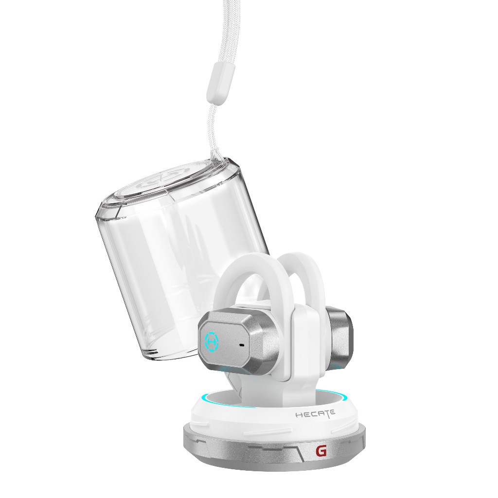 Edifier HECATE Air 2 เปิดหูฟังหูฟังบลูทูธไร้สายการนำกระดูกหูฟังสำหรับเล่นเกมไมโครโฟนตัดเสียงรบกวนเอฟเฟกต์แสง RGB เวลาเล่น 28 ชั่วโมง
