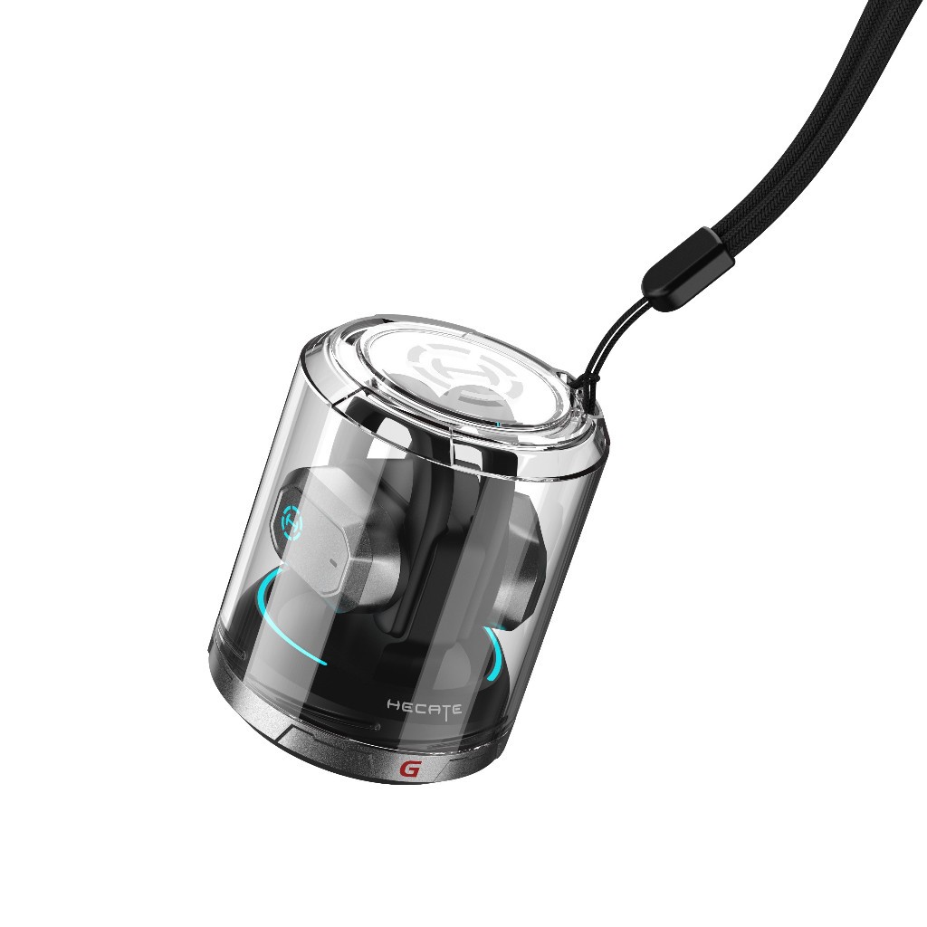 Edifier HECATE Air 2 เปิดหูฟังหูฟังบลูทูธไร้สายการนำกระดูกหูฟังสำหรับเล่นเกมไมโครโฟนตัดเสียงรบกวนเอฟเฟกต์แสง RGB เวลาเล่น 28 ชั่วโมง