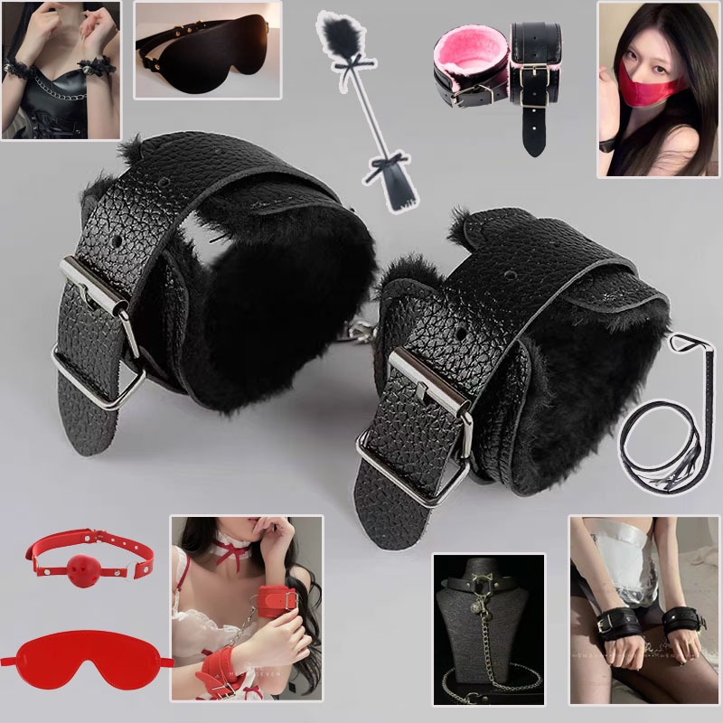 ของเล่น สร้อยข้อมือหนังสร้อยข้อเท้า ปู่ วัสดุภาพสคริปต์ฆ่าเกมอุปกรณ์ประกอบฉากปุยไม่เจ็บผู้ชายผู้หญิงหนังแท้ปกปกปกปก