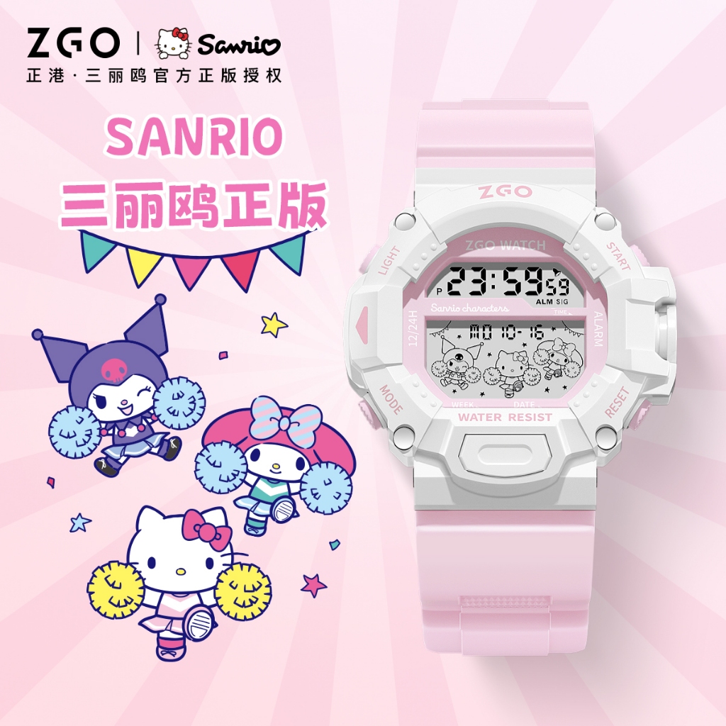Zgo X Sanrio นาฬิกาเด็กกันน้ํา 50M Anti-Fall Alarm ปฏิทินกีฬาชายหญิงของขวัญ 892