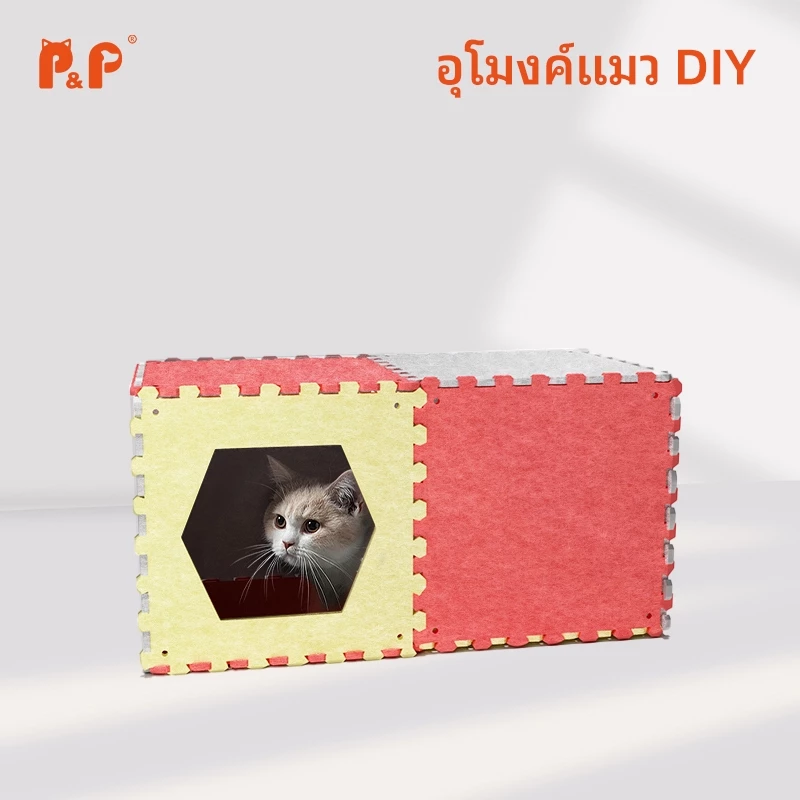 DIY กล่องแมว บ้านแมว ที่นอนสัตว์เลี้ยง ที่ลับเล็บแมว
