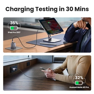 Ugreen Orginal Fast Charger Adapter 20W PD 4.0 สีขาว 1 PC GaN 20W 30W สําหรับ iPhone 16Pro Max 15 14/14 Pro/13/13 Mini/13 Pro Max iPhone 12/12 Mini / 12 Pro