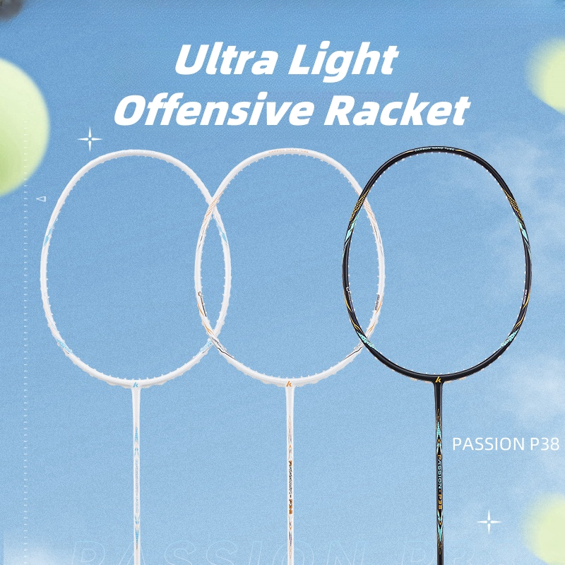 Kawasaki ไม้แบดมินตัน P37 P38 18-30LBS สําหรับผู้เริ่มต้น ผ่าพิภพ หรือความบันเทิงกลางแจ้ง