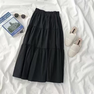 พร้อมส่ง👗กระโปรงเอวสูงจีบ ทรง A-line ความยาวปานกลาง ใส่สบาย เนื้อผ้าดี แมทช์ง่ายทุกลุค สำหรับผู้หญิง