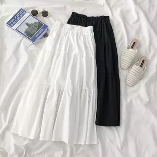 พร้อมส่ง👗กระโปรงเอวสูงจีบ ทรง A-line ความยาวปานกลาง ใส่สบาย เนื้อผ้าดี แมทช์ง่ายทุกลุค สำหรับผู้หญิง