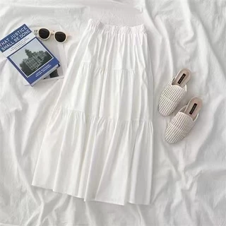 พร้อมส่ง👗กระโปรงเอวสูงจีบ ทรง A-line ความยาวปานกลาง ใส่สบาย เนื้อผ้าดี แมทช์ง่ายทุกลุค สำหรับผู้หญิง