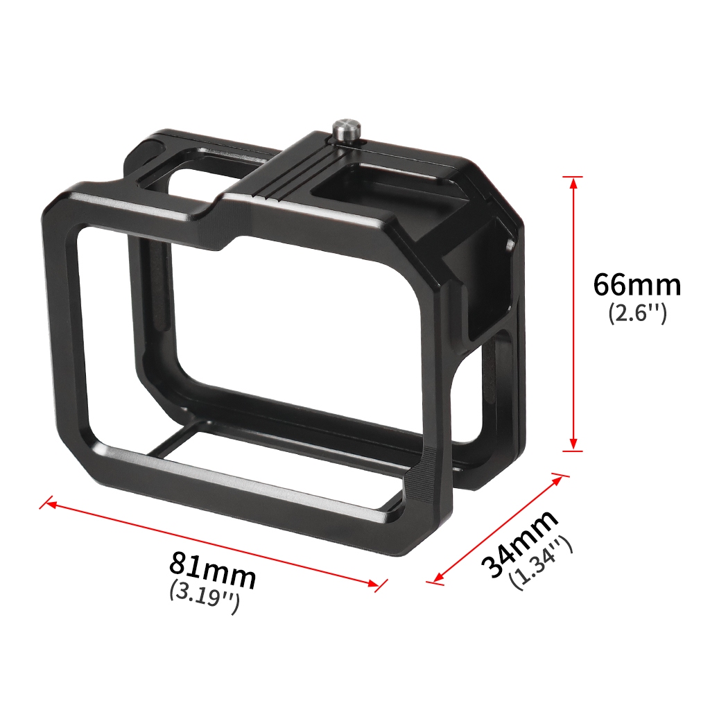 Feichao สําหรับ GoPro Hero 13 / 12 / 11 / 10 / 9 Action กล้องกรงกรอบโลหะพร้อมวงเล็บอะแดปเตอร์แม่เหล็กแบบพับได้