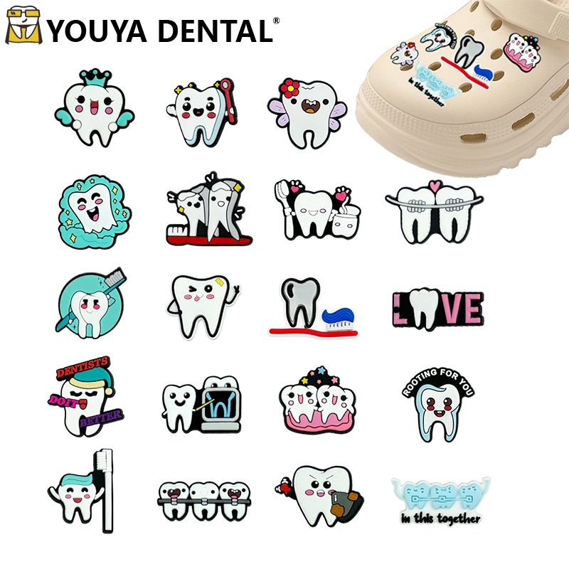 5ชิ้น/เซ็ตใหม่พยาบาลชุดหมวกรองเท้าเสน่ห์สําหรับคลิปฟันรองเท้าคลิปตกแต่งขาอุดตันยาขวดอุปกรณ์รองเท้าของขวัญ