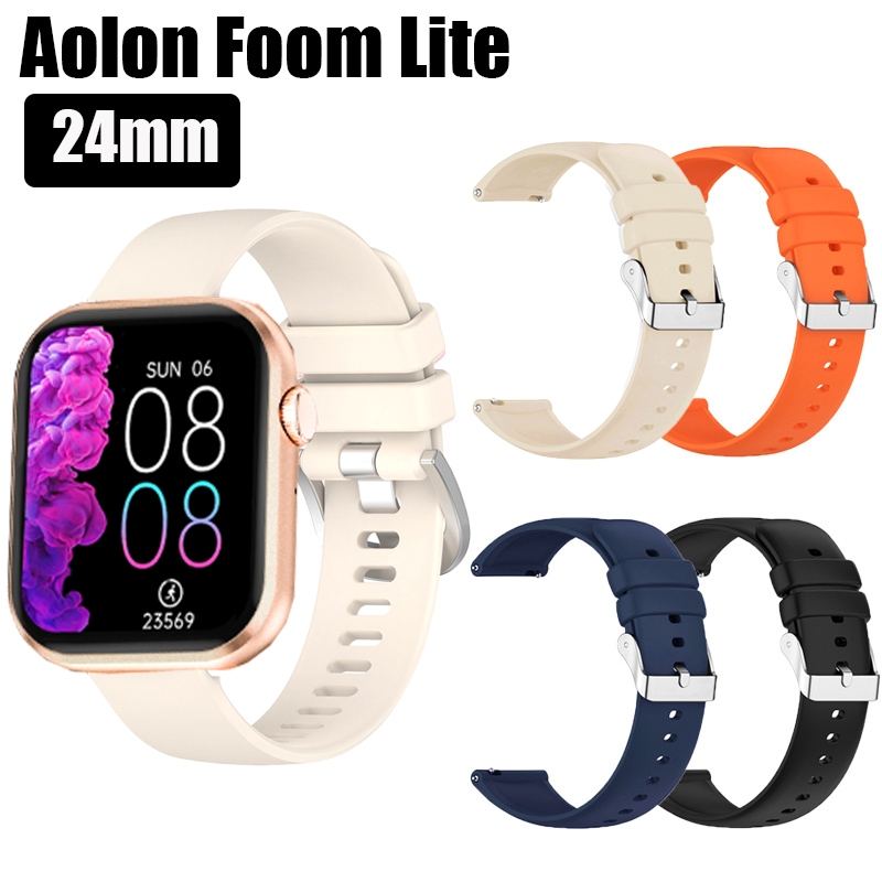 สําหรับ Aolon Foom Lite สายนาฬิกาอัจฉริยะซิลิโคนอ่อนนุ่มกีฬาผู้หญิงผู้ชาย 24 มม.